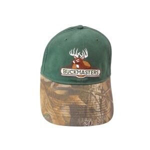 Buckmasters Hat Baseball Cap Mens Green Camo Excellent Embroidered Logo